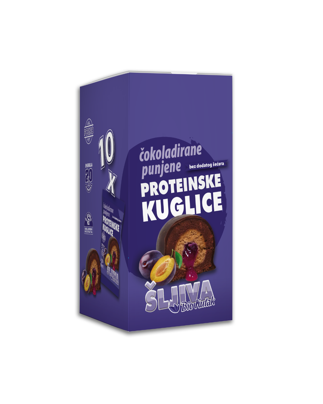 2 Proteinske punjene kuglice šljiva 25g * 10kom - Slika 1